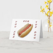 JE BENT ONZE "TOP DOG" VERJAARDAG KAART (Gele Bloem)