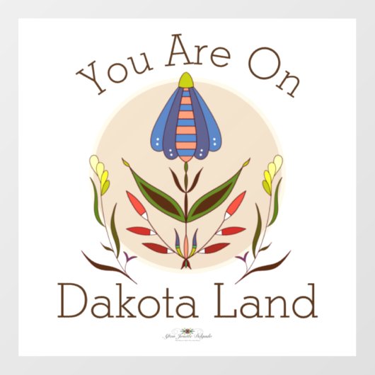 Je bent op Dakota Land Window Cling Raamsticker (Vel)