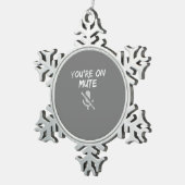 je bent op de stomme tin sneeuwvlok ornament (Rechts)