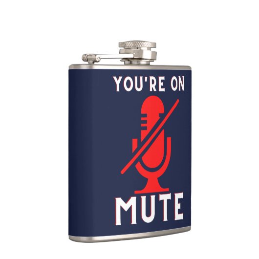 Je bent op het stomme Funny Zoom Meme Heupfles (Rechts)