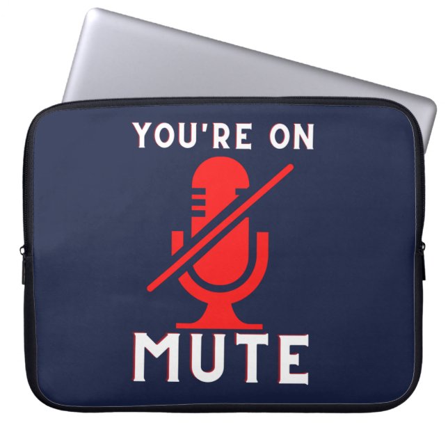 Je bent op het stomme Funny Zoom Meme Laptop Sleeve (Voorkant)