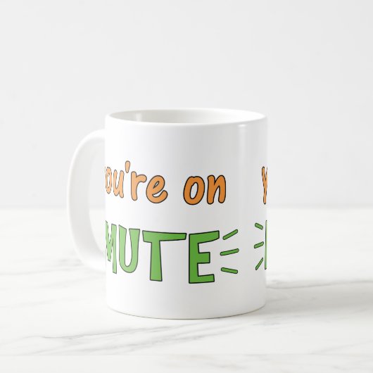 Je bent op Mute Coffee Mok (Voorkant links)