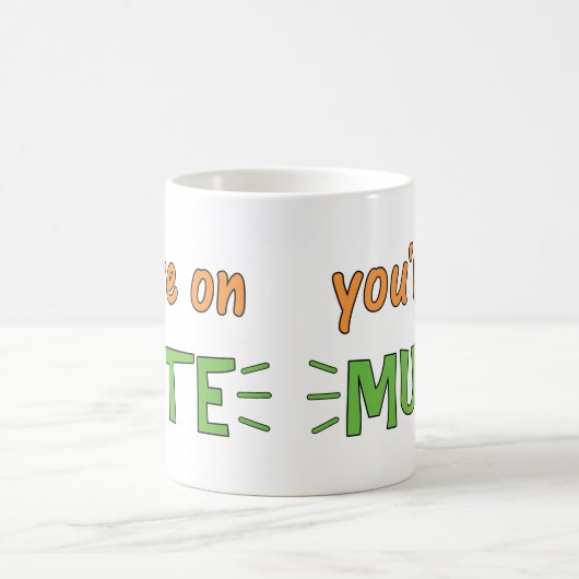 Je bent op Mute Coffee Mok (Center)