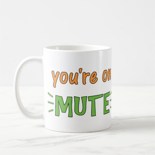 Je bent op Mute Coffee Mok (Links)