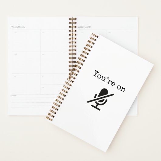 Je bent op Mute Funny Planner (Display)