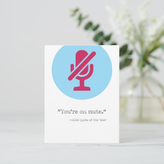 Je bent op Stomme / 2020 Zoom Joke Briefkaart (Staand voorkant)