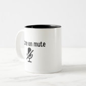 "Je bent op stomme" grappige quote Tweekleurige Koffiemok (Voorkant links)