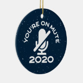 Je bent op stomme, grappige thuiswerken keramisch ornament (Rechts)