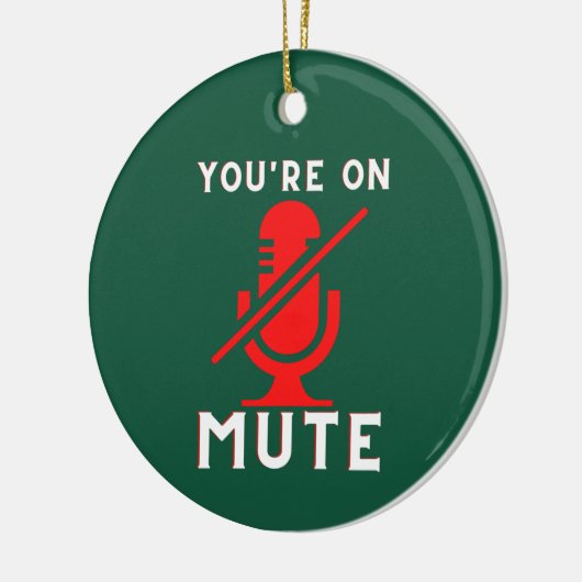 Je bent op stomme grappige Zoom-kerstmis Keramisch Ornament (Links)