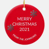 Je bent op stomme grappige Zoom-kerstmis Keramisch Ornament (Achterkant)