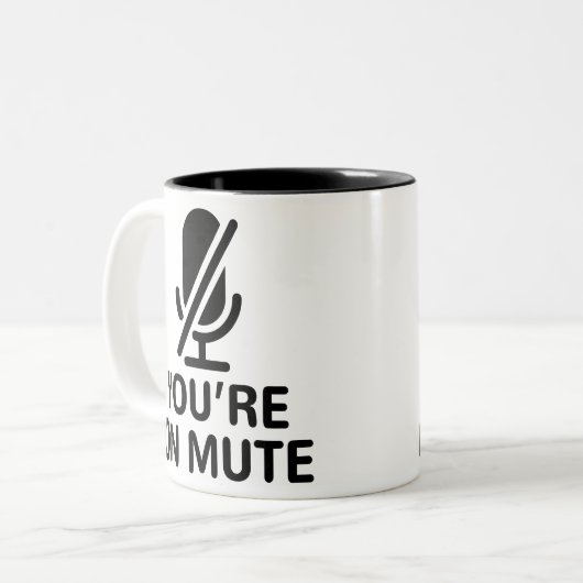 Je bent op stomme tweekleurige koffiemok (Voorkant links)