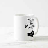 Je bent opgejaagd! koffiemok (Voorkant rechts)