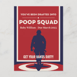 Je bent opgenomen in de Pop Squad - Baby Reveal Briefkaart