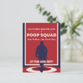 Je bent opgenomen in de Pop Squad - Baby Reveal Briefkaart (Staand voorkant)