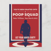 Je bent opgenomen in de Pop Squad - Baby Reveal Briefkaart (Voorkant)