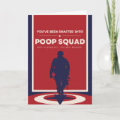 Je bent opgenomen in Poop Squad - Zwangerschap Kaart (Voorkant)