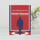 Je bent opgenomen in Poop Squad - Zwangerschap Kaart (Staand voorkant)