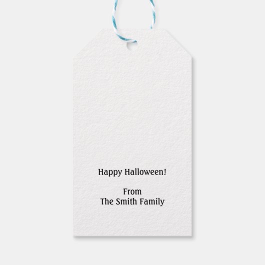 Je bent opgevoed Halloween Cadeaulabel (Achterkant)