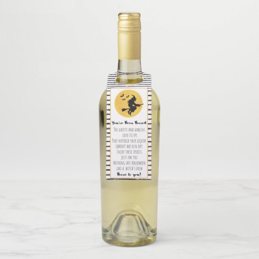 Je bent opgevoed heks Labels. Flessenhanger (Op fles)