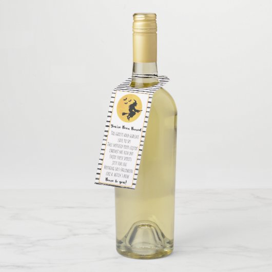 Je bent opgevoed heks Labels. Flessenhanger (Schuin)