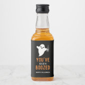 Je bent opgevoed Oranje en Black Halloween Likeurfles Etiket (Voorkant)