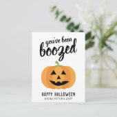 Je bent opgevoed - Pumpkin Halloween Party Briefkaart (Staand voorkant)