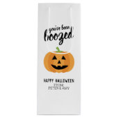 Je bent opgevoed - Pumpkin Halloween Party Wijn Cadeautas (Voorkant)