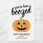 Je bent opgevoed - Pumpkin Halloween Party Wijn Etiket (Enkel label)