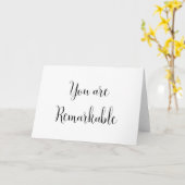 Je bent opmerkelijk, inspirerende boodschap kaart (Gele Bloem)