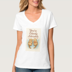 Je bent Otterlijk Schattig – Mooie Waterverf Otter T-shirt
