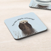 Je bent Ottly Amazing Funny Pun met Schattigee Ott Bier Onderzetter (Linkerzijde)