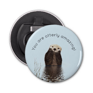 Je bent Ottly Amazing Funny Pun met Schattigee Ott Button Flesopener