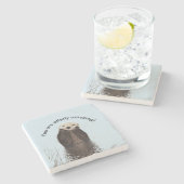 Je bent Ottly Amazing Funny Pun met Schattigee Ott Stenen Onderzetter (Zijkant)