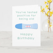 "Je bent oud" grap verjaardag Kaart (Gele Bloem)