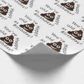 Je bent oud zoals... Happy Birthday | grappige poe Cadeaupapier (Hoek)