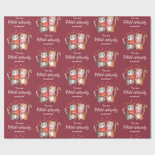 Je bent paars Geweldige rood en roze Cadeaupapier (Vlak)