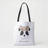 Je bent pandastisch! Cute Panda Beer Canvas tas (Voorkant)