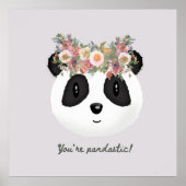 Je bent pandastisch! Cute Panda Beer Poster (Voorkant)