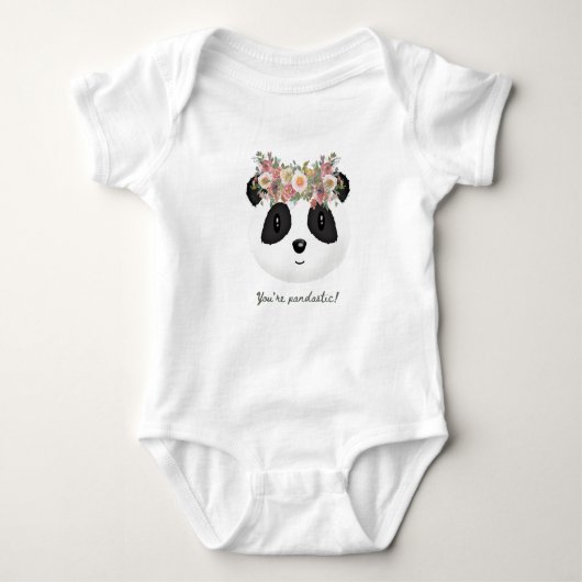 Je bent pandastisch! Cute Panda Beer Romper (Voorkant)