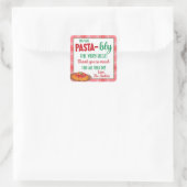 Je bent pasta-Bly de beste cadeau Vierkante Sticker (Tas)