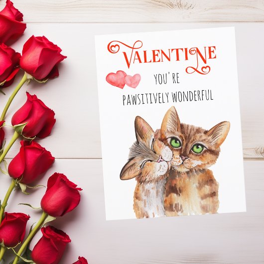 Je bent Paws-itief Wonderbaarlijke Valentijn Katte Briefkaart