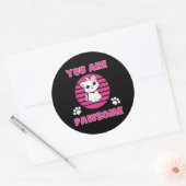Je bent Pawsome Button Ronde Sticker (Envelop)