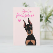 'Je bent Pawsome' Dank je wel Bedankkaart (Staand voorkant)