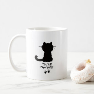 Je bent pawsome funny spelen op woorden koffie Mok