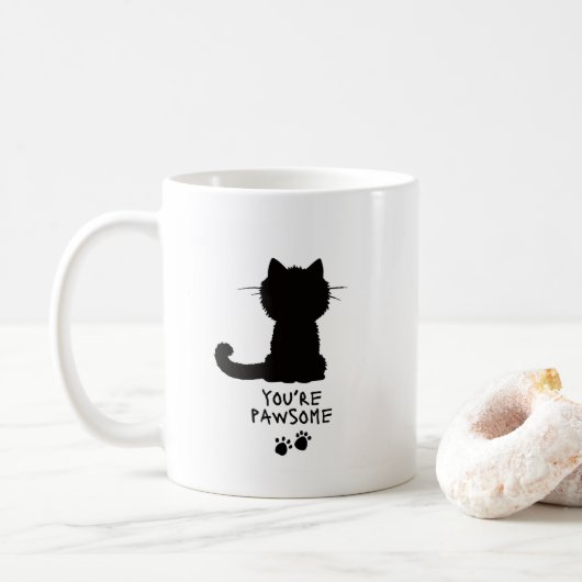 Je bent pawsome funny spelen op woorden koffie Mok (Met donut)