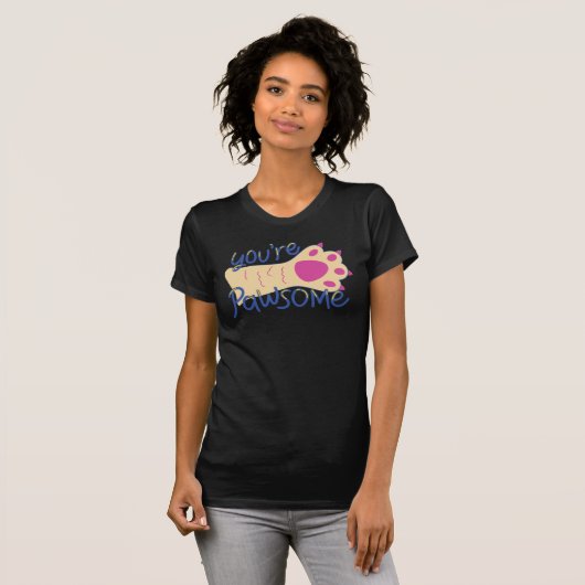 "Je bent pawsome" Logo T-Shirt" T-Shirt (Voorkant volledig)
