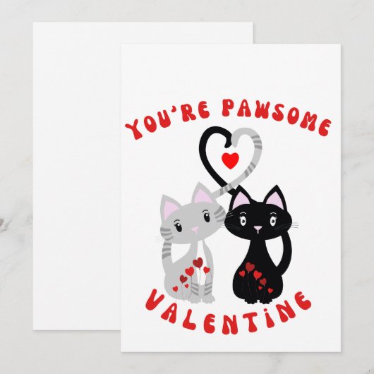 Je bent pawsome Valentijn van InesNesi Feestdagenkaart (Voorkant / Achterkant)