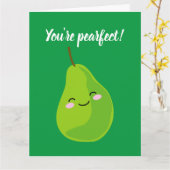 Je bent pearfect grappig groen peer wenskaart kaart (Gele Bloem)