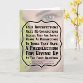 Je bent perfect zoals je bent kaart (Gele Bloem)