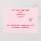 Je bent perr-fect! Cute Cat Classroom Valentijn Briefkaart (Achterkant)